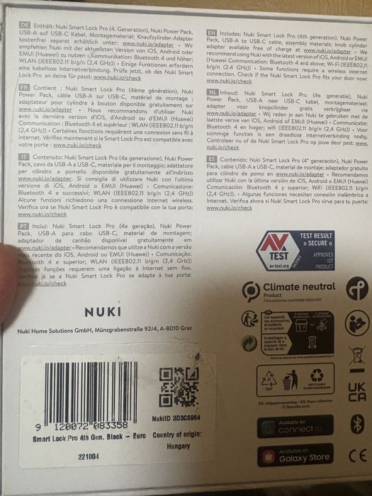 Смарт замок двірний Nuki smart lock pro