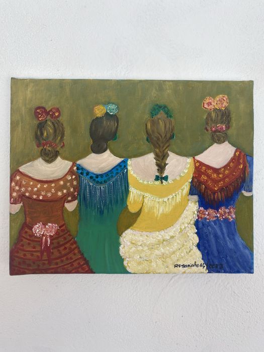 Pintura a óleo: As Sevilhanas