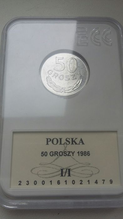 50 groszy 1986 r. stan menniczy grading
