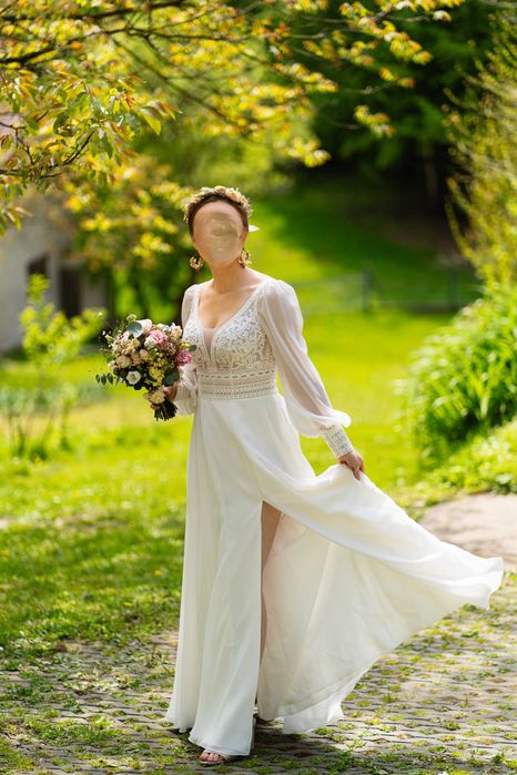 Suknia ślubna (używana) w stylu rustykalnym / boho