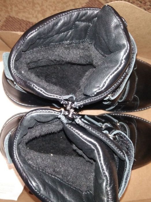 Черевики ортопедичні зимові 45р. шкіряні кожаные ботинки зимние