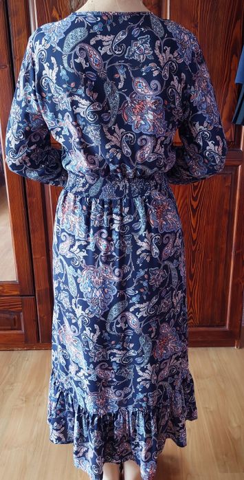 Sukienka boho granatowa r.36