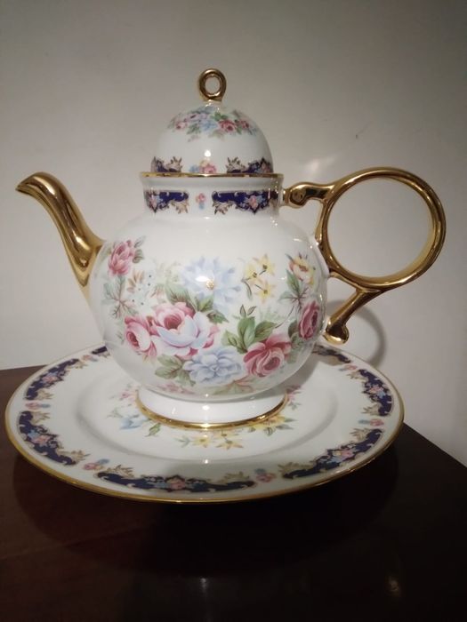 Bule e prato de Limoges. Óptimo estado