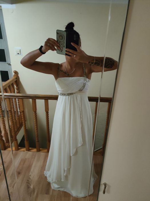 Suknia ślubna kolor biały z ecru