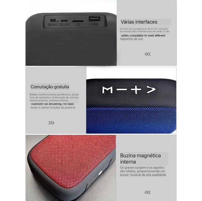 Coluna de Bolso Bluetooth