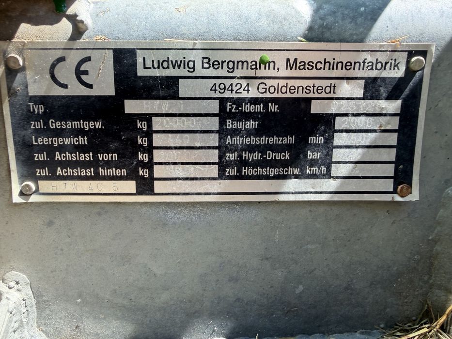 Przyczepa objętościowa Bergmann htw 40