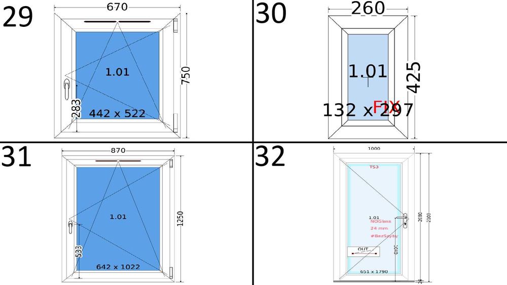 Okna PCV z magazynu za połowę ceny