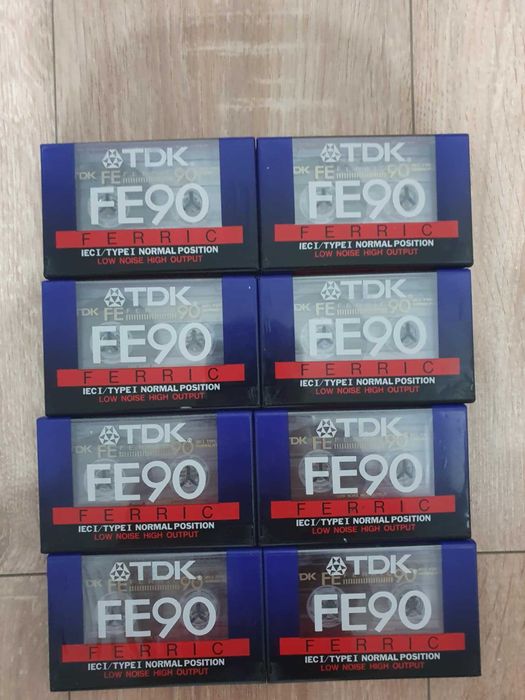 Zestaw NIGDY NIEOTWARTYCH kaset TDK FE90 Ferric Type I