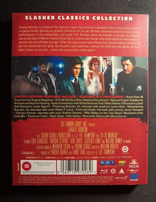 10 to Midnight | 88 Films | Charles Bronson | limited edition | Bku-ra