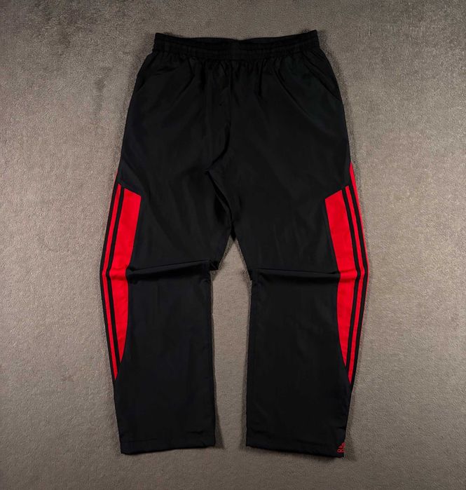 Spodnie Adidas M Czarne Vintage Szerokie Dres Szelesty Haft Dresy