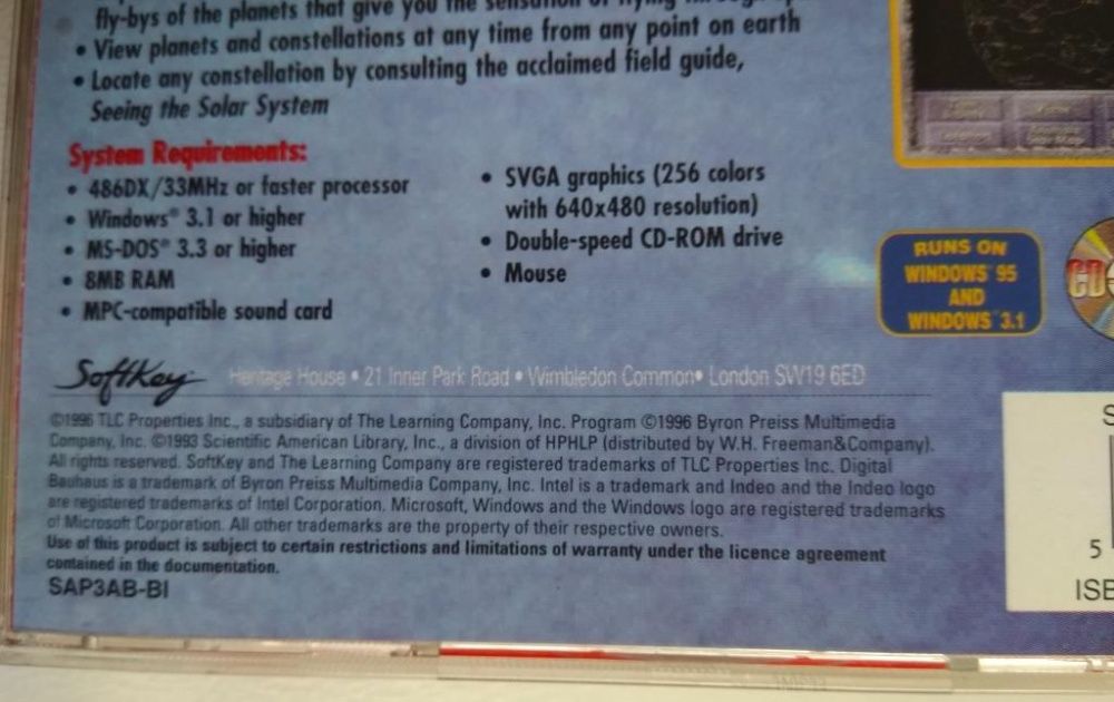 CD Rom Scientific American Library Planetarium64740400276739122