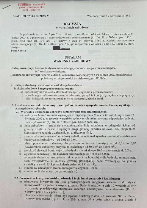 Działka budowlana na sprzedaż 0,7956 ha