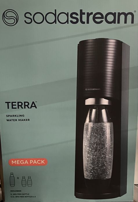 Saturator SODASTREAM Terra Czarny + 3 butelki