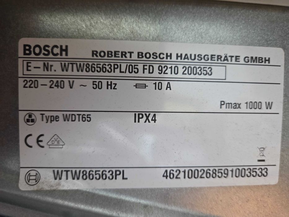Suszarki kondensacyjnej z pompą ciepła Bosch WTW86563PL / 05