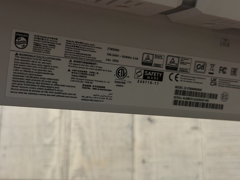 Monitor PHILIPS 27M2N8500 26.5" QD-OLED