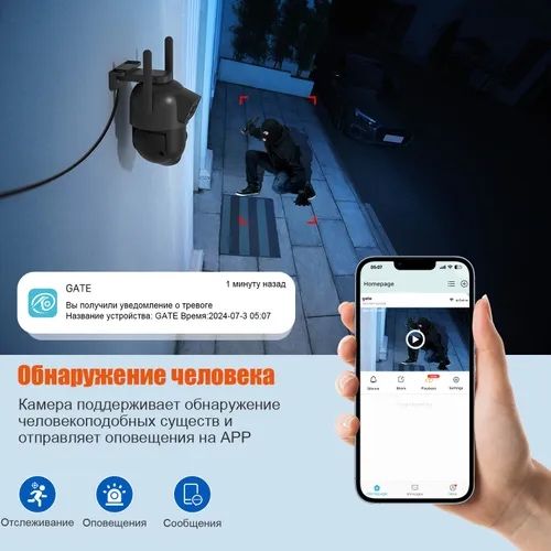Уличная Wi-Fi IP камера Besder A20H поворотная ночная датчик движения