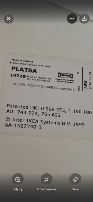 Nadstawka do szafy Ikea