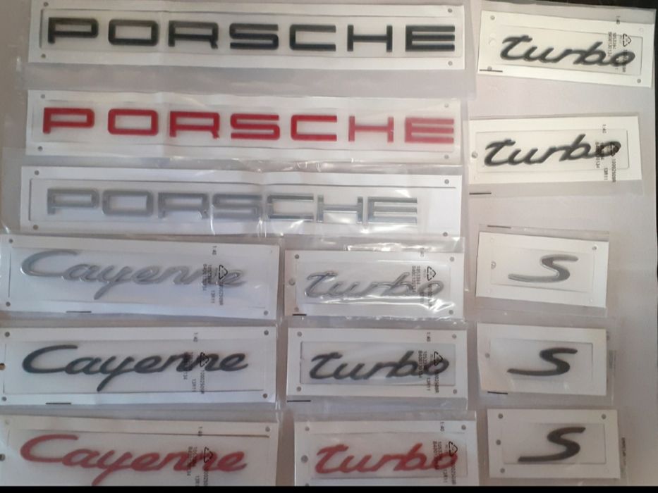 Эмблема надпись PORSCHE Cayenne,Macan,Panamera S turbo Порш Каен
