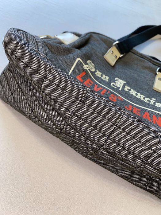 Сумка Levi's Jeans унісекс сіра містка Levi Strauss & Co бавовна