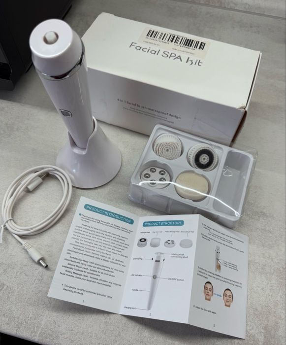 Электрическая щетка 4в1 Facial SPA kit для чистки массажа лица