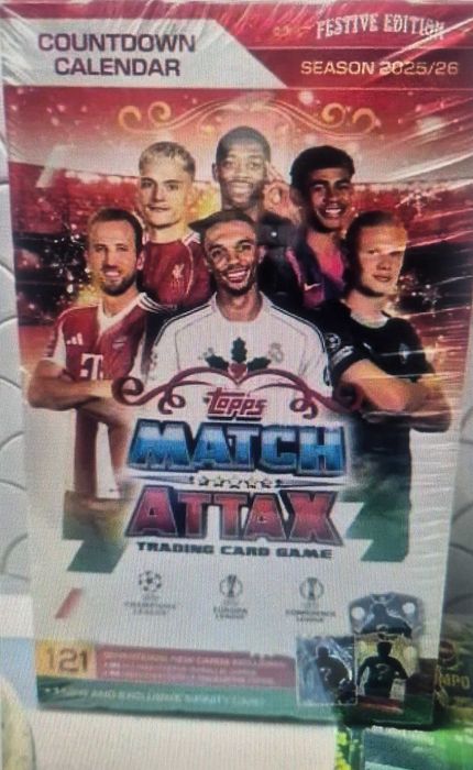 Match attax topps kalendarz 2025/26 karty