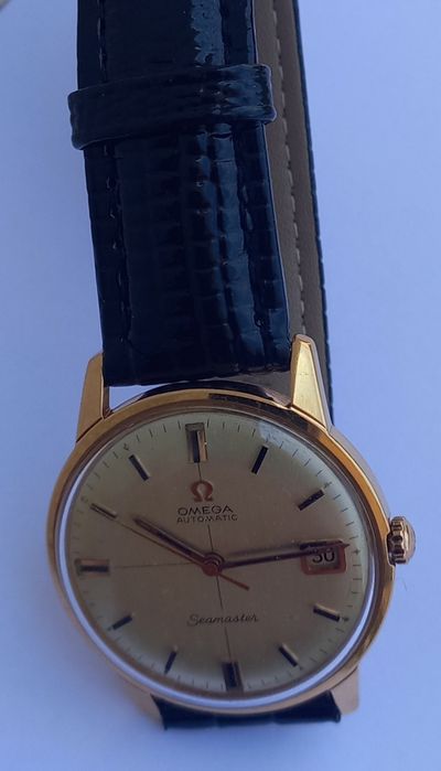 Relógio Omega Seamaster Automatico. 18 kilates ouro maciço.