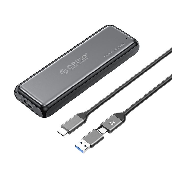 Kieszeń dyskowa Orico DDM2-C3-G2 M.2 NVME USB-A USB-C 3.2 10Gb/s - szara