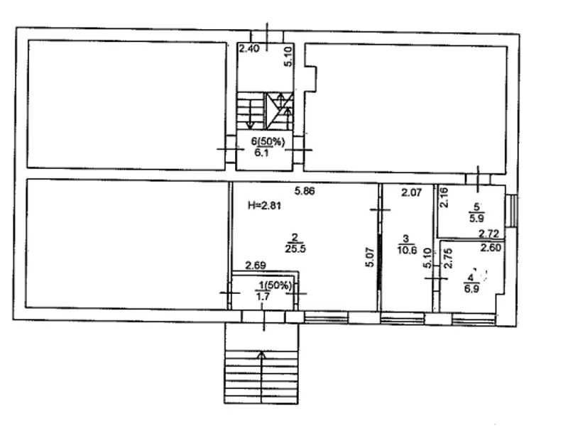 ОРЕНДА – приміщення 1-го поверху площею 50,60 м²  смт. Товсте