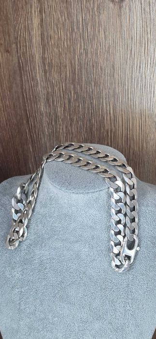 Srebrny Łańcuch Próba 925 Waga 143.12g Szerokość 15.50mm Długość 56cm