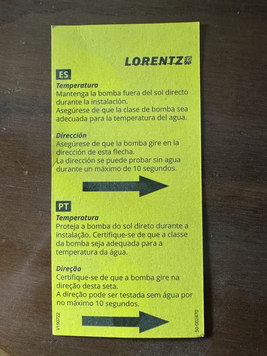 Bomba Solar Submersível Lorentz