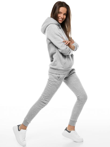 Dres damski z kapturem jasnoszary S-XXL