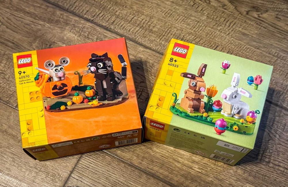 LEGO 40523 & 40570 (Zajączki wielkanocne & Halloween kot i mysz)