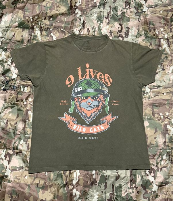 Футболка мілітарі 9 lives олива