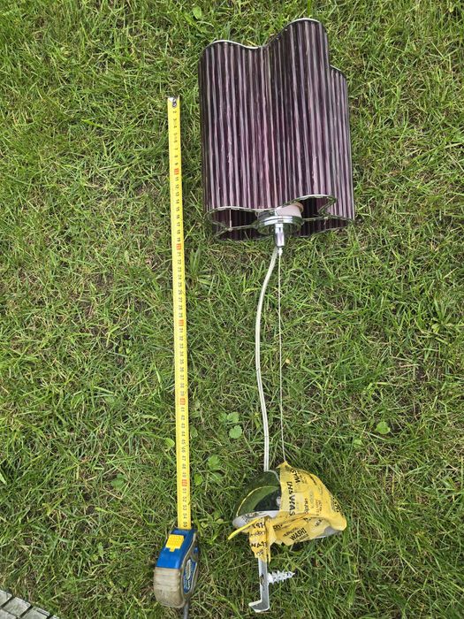 Lampa szklana bordowa