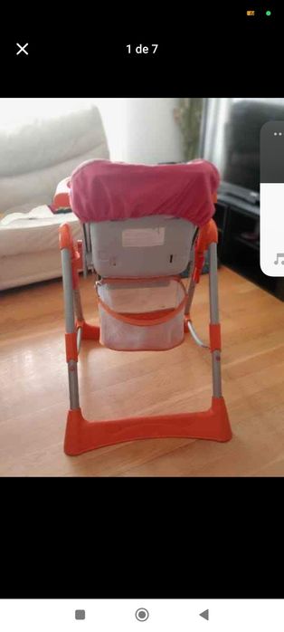 Cadeira de papa KINDERCRAFT inclinável e com apoio de pés