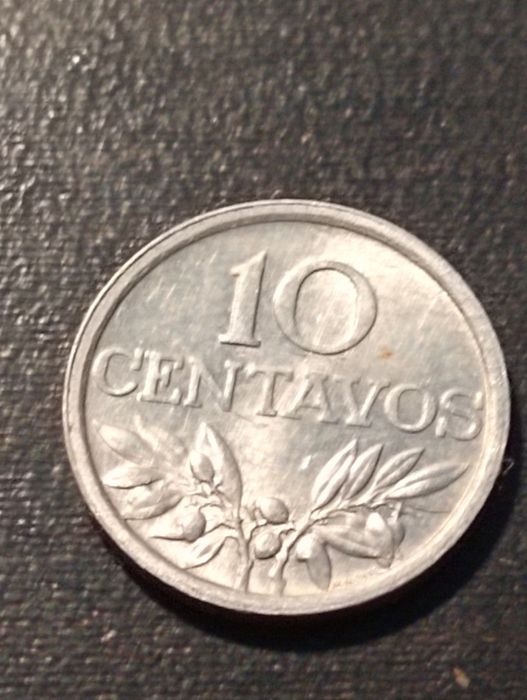 10 centavos - x centavos Portugal 1978 - Eixo vertical  eixo invertido