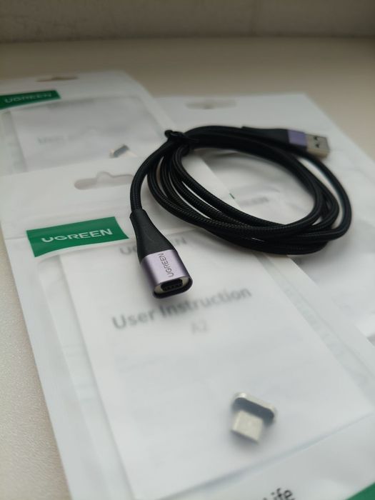 Зарядний кабель магнітний type c, micro usb