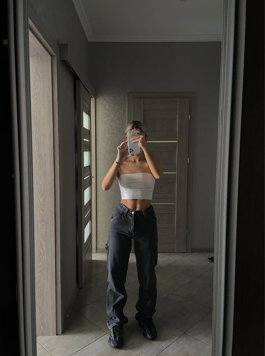 Джинси карго сірі