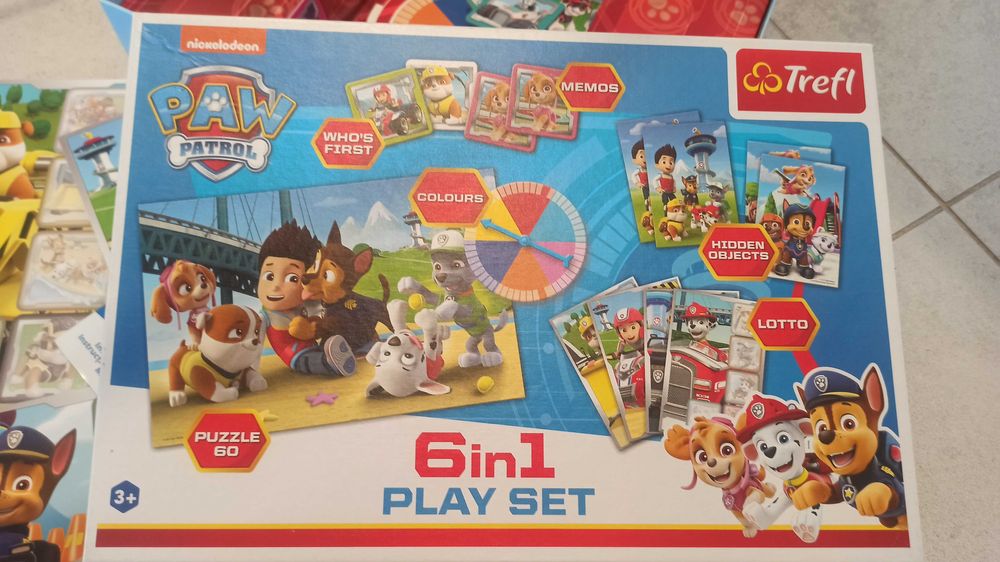 Gra Psi Patrol 6 gier puzle memory lotto różnice