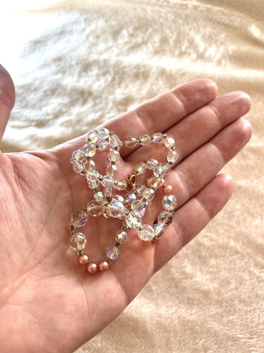 Хрустальные бусы Чехословакия, винтажное украшение