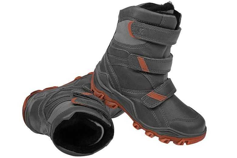 Trzewiki zimowe KORNECKI 4370 Popiel / szare ocieplane TEX rozmiar 30