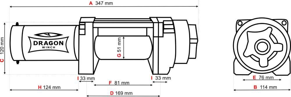 Wyciągarka, wciągarka Dragon Winch DWH 3000 HD 12V 1326/2652kg