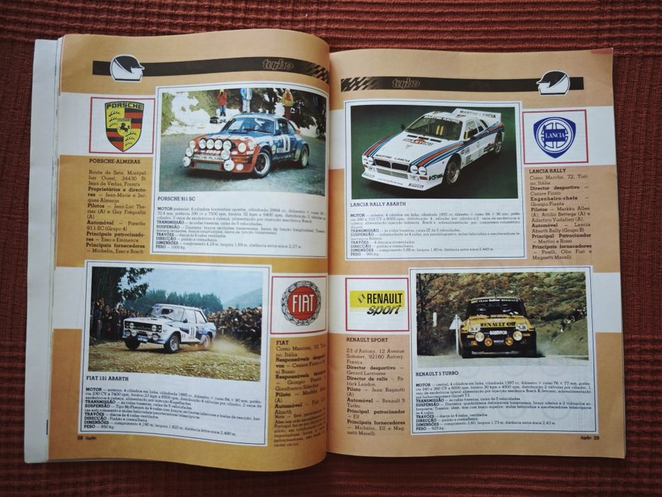 Revista Turbo com Suplemento do Rali de Portugal 1982