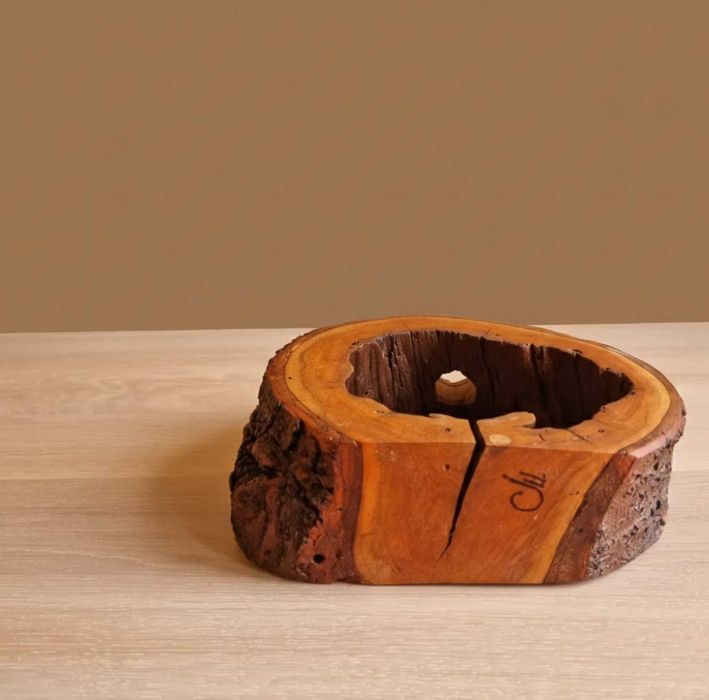 Ваза ручної роботи з вишневого дерева   мінімалістичний декор