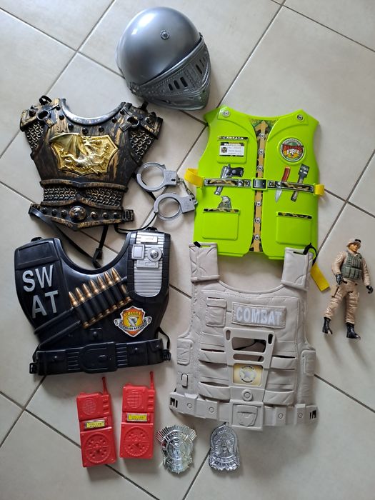 Kamizelki militarne dla dzieci do zabawy plus akcesoria