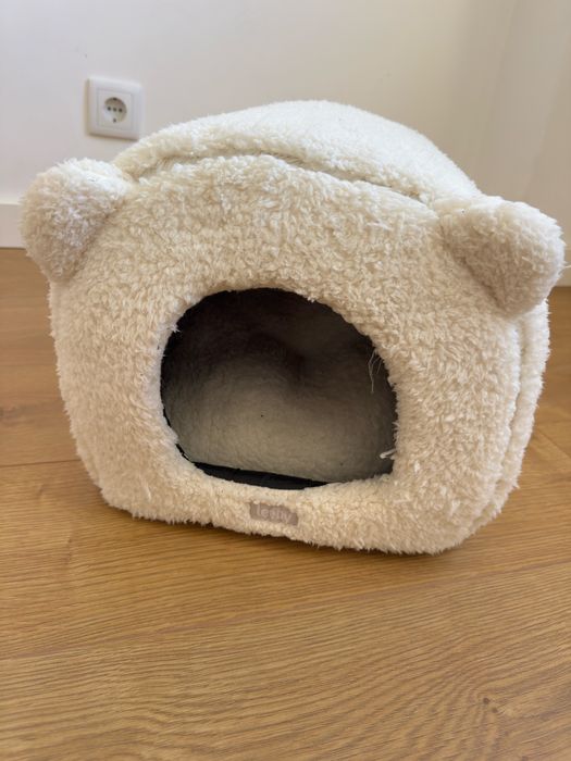 Cama Confortável para Cão ou Gato (Estilo Urso/Iglu)