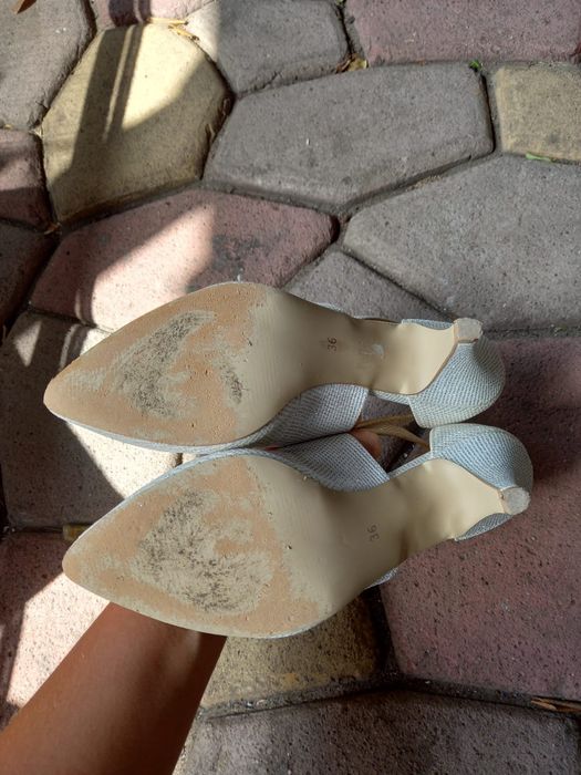 Buty ślubne 36 alba srebrne butdam