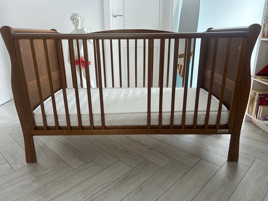 Łóżeczko Woodies 140x70 Noble Cot + materac