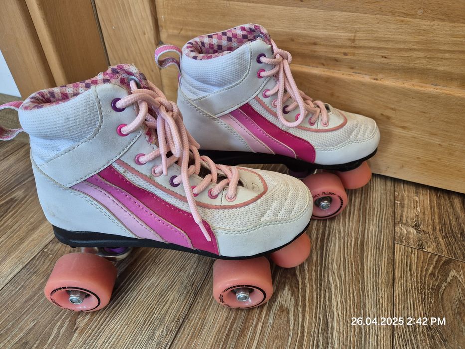 Wrotki rozmiar 37 skóra