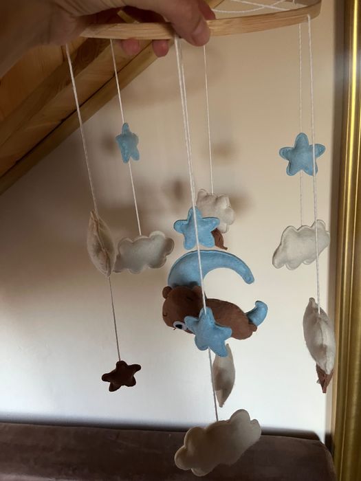 Piękna karuzela dziecięca misie handmade